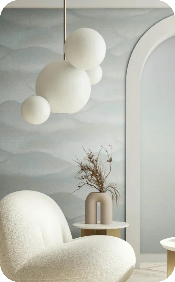 Soft blue waves wallpaper perfect for your room